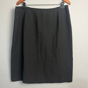 Isabella Suits Black Polyester Pencil Skirt Size 16 Career Work‎ Classic Church